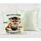Névvel kérhető Róka mintás párna - 2026 évi Ballagásra