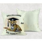 Névvel kérhető Leopárd mintás párna - 2026 évi Ballagásra