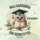 Névvel kérhető Bölcs Bagoly mintás párna - 2026 évi Ballagásra