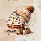 Névvel kérhető - Sütifaló kávés manó lány mintás párna