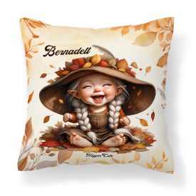   Névvel kérhető - Tündéri őszi manó lány mintás párna