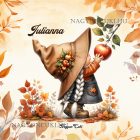 Névvel kérhető - Őszi manó lány és az alma mintás párna