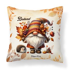   Névvel kérhető - Cuki őszi manó sünikével mintás párna