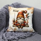 Névvel kérhető - Hintázó őszi manó mintás párna