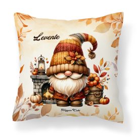 Névvel kérhető - Kandallós őszi manó mintás párna