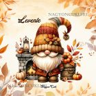 Névvel kérhető - Kandallós őszi manó mintás párna