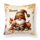 Névvel kérhető - Őszi manó és a tök mintás párna