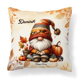 Névvel kérhető - Őszi manó és a tök mintás párna