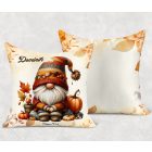 Névvel kérhető - Őszi manó és a tök mintás párna