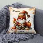 Névvel kérhető - Őszi manó és a tök mintás párna