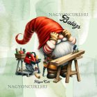 Névvel kérhető - Asztalos Ezermester manó mintás párna