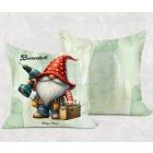 Névvel kérhető - Cuki Ezermester manó mintás párna