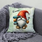 Névvel kérhető - Megszerelő Ezermester manó mintás párna