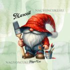 Névvel kérhető - Festő Ezermester manó mintás párna