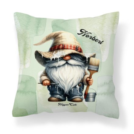 Névvel kérhető - Cuki Festő Ezermester manó mintás párna