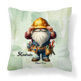   Névvel kérhető - Építész Ezermester manó mintás párna