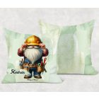 Névvel kérhető - Építész Ezermester manó mintás párna