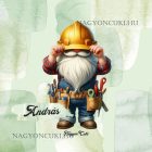 Névvel kérhető - Építész Ezermester manó mintás párna