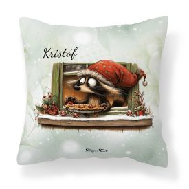   Névvel kérhető - Cuki karácsonyi mosómaci és a süti mintás párna