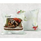 Névvel kérhető - Cuki karácsonyi mosómaci és a süti mintás párna