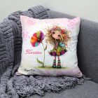 Névvel kérhető - Nagyon édes virág tündér mintás párna