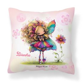 Névvel kérhető - Cuki virág tündér mintás párna