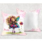Névvel kérhető - Cuki virág tündér mintás párna