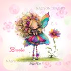 Névvel kérhető - Cuki virág tündér mintás párna