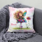 Névvel kérhető - Cuki virág tündér mintás párna