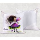 Névvel kérhető -  Kedves ibolya virágos tündér mintás párna