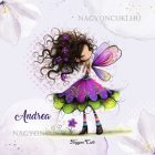 Névvel kérhető -  Kedves ibolya virágos tündér mintás párna