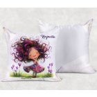 Névvel kérhető -  Bájos krókusz virágos tündér mintás párna