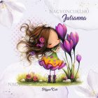 Névvel kérhető -  Cuki krókusz virágos tündér mintás párna