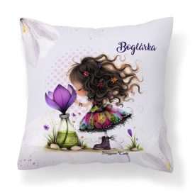   Névvel kérhető -  Kedves krókusz virágos tündér mintás párna