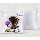 Névvel kérhető -  Kedves krókusz virágos tündér mintás párna