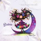 Névvel kérhető -  Bájos lila virágos tündér és a hold mintás párna