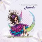 Névvel kérhető - Szépséges lila virágos tündér és a hold mintás párna