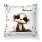 Névvel kérhető - Az erdő bölcs remetéje, a cuki borz mintás párna