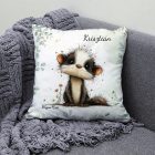 Névvel kérhető - Az erdő bölcs remetéje, a cuki borz mintás párna