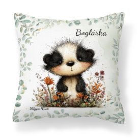   Névvel kérhető - Az éjszakák vándora, édes kis borz mintás párna