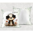 Névvel kérhető - Az éjszakák vándora, édes kis borz mintás párna