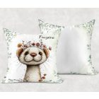 Névvel kérhető - Tündéri hermelin, a kecses felfedező mintás párna