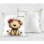 Névvel kérhető - A legcukibb tavaszi macika mintás párna