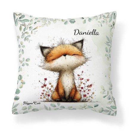 Névvel kérhető - Az erdő kis ravaszdija, a vörös róka mintás párna