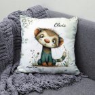 Névvel kérhető - Játékos felfedező, a vadászgörény mintás párna