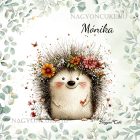 Névvel kérhető - A rét mosolygós cukisága, a süni mintás párna