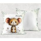 Névvel kérhető - Az erdő cuki aprósága, a mogyorós pele mintás párna