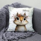 Névvel kérhető - Az erdő kis akrobatája, a mókus mintás párna