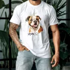 Névvel kérhető - Amerikai bulldog portré férfi póló