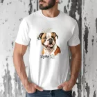 Névvel kérhető - Amerikai bulldog portré férfi póló